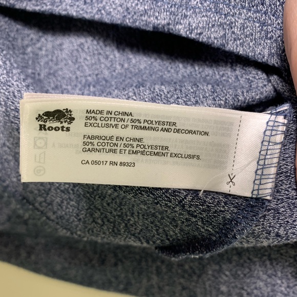 Roots | Blue Heather Long Sleeve Top - Small - Picture 5 of 6